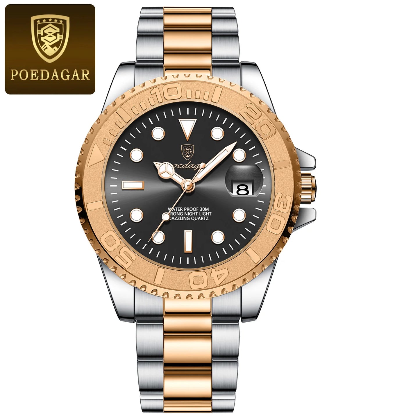 POEDAGAR Men’s Luxury Quartz Watch – Strength in Every Second