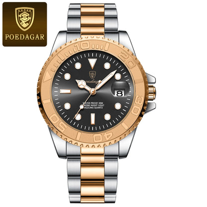 POEDAGAR Men’s Luxury Quartz Watch – Strength in Every Second