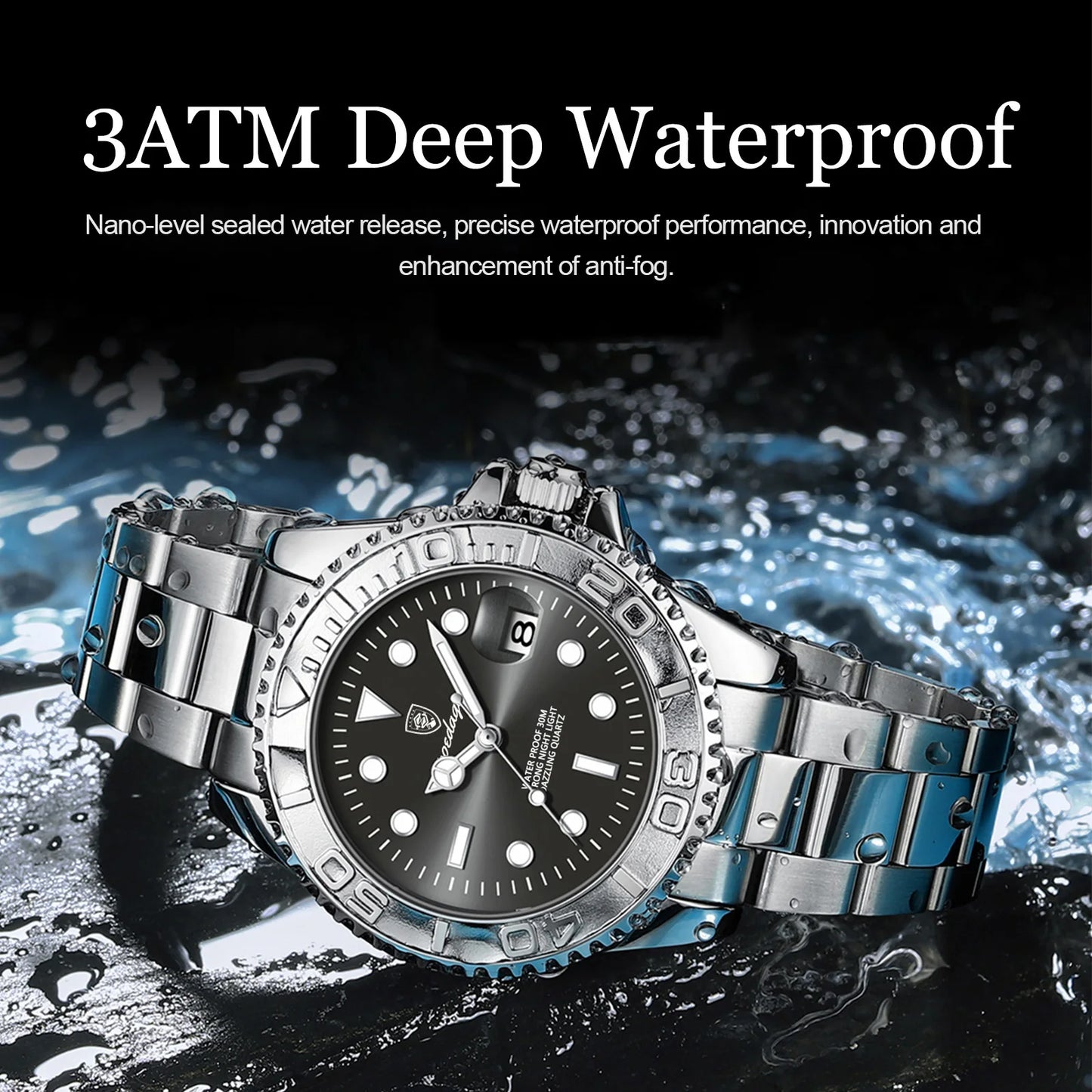 POEDAGAR Men’s Luxury Quartz Watch – Strength in Every Second