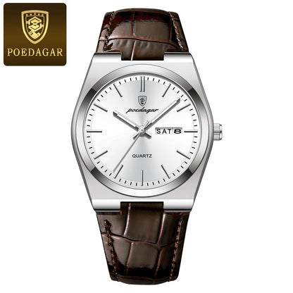 POEDAGAR Men’s Luxury Quartz Watch – Classic Elegance for Everyday Confidence
