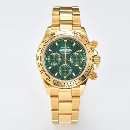 OUMASHI VK63 Man luxury watches Sports Quartz Watch Sapphire Stainless Steel Waterproof  Chronometer for vk63 Movement