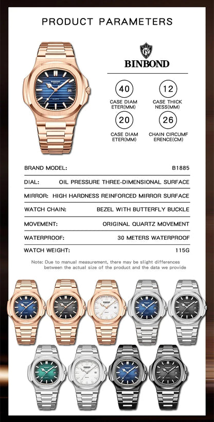 Men’s Rose Gold Quartz Watch – Effortless Style, Everyday Luxury