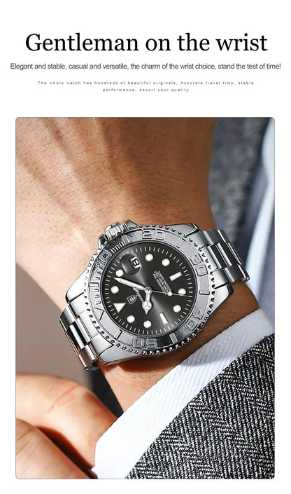 POEDAGAR Men’s Luxury Quartz Watch – Strength in Every Second