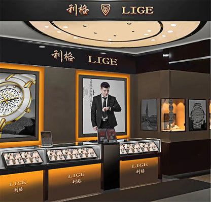 LIGE Roulette Dial Men’s Watch – A Bold Spin on Everyday Style