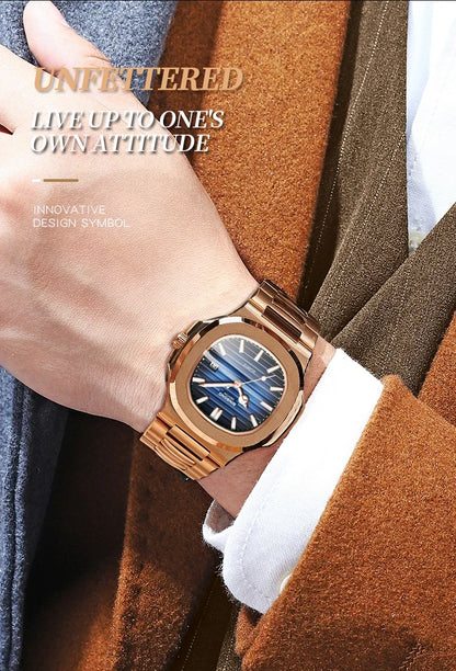 Men’s Rose Gold Quartz Watch – Effortless Style, Everyday Luxury