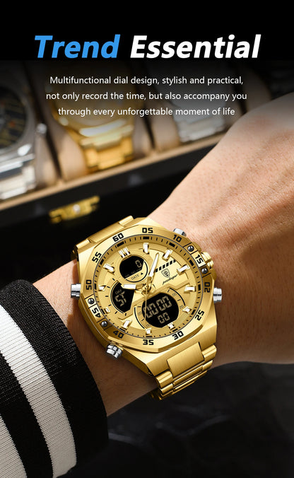 POEDAGAR LED Military-Style Men’s Watch – Tough Look. Smart Function.