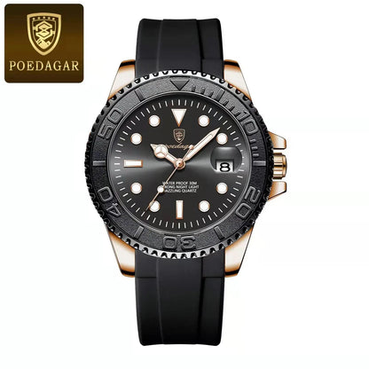POEDAGAR Men’s Luxury Quartz Watch – Strength in Every Second