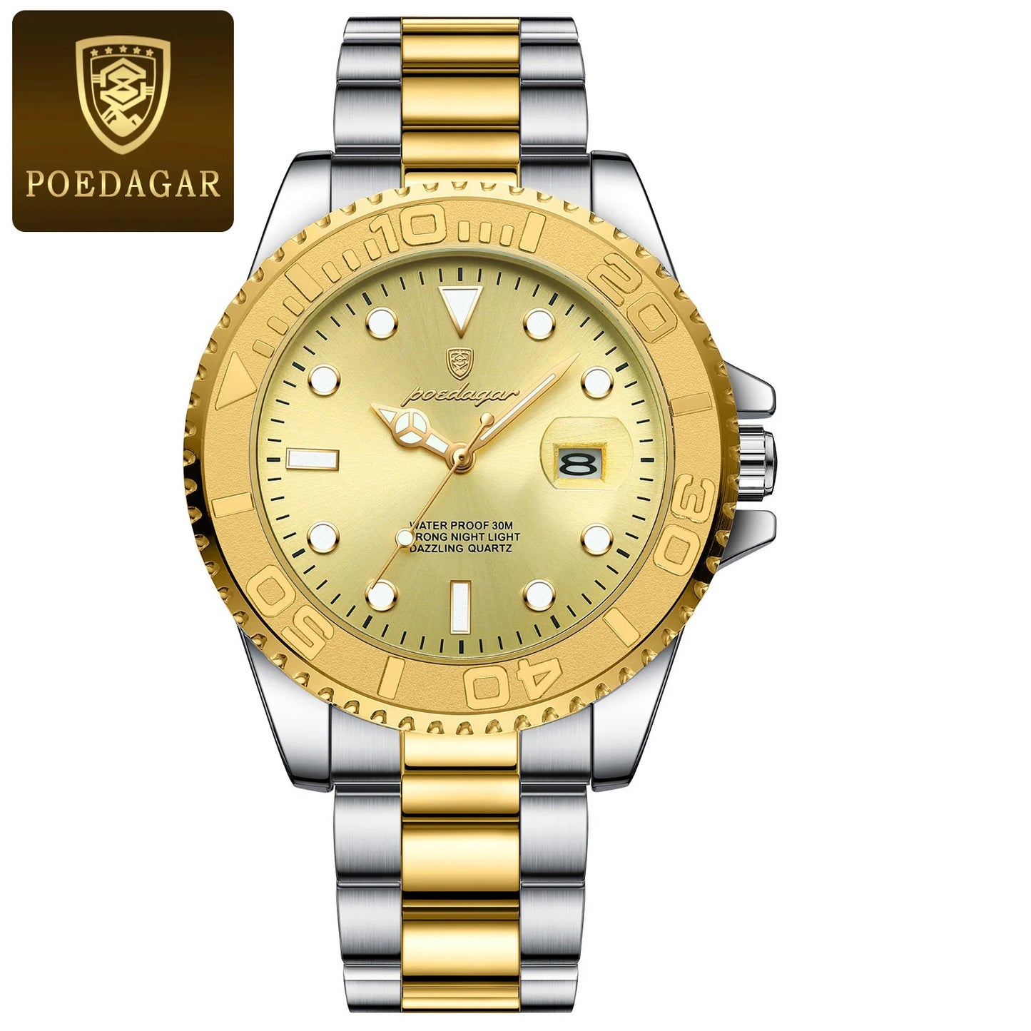 POEDAGAR Men’s Luxury Quartz Watch – Strength in Every Second