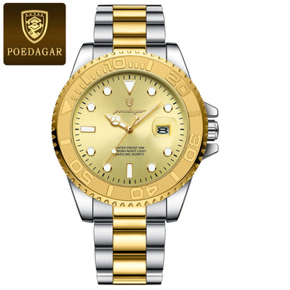 POEDAGAR Men’s Luxury Quartz Watch – Strength in Every Second