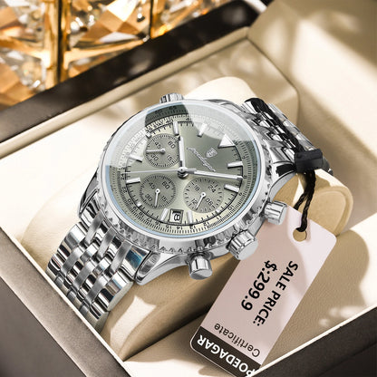 POEDAGAR Men’s Luxury Chronograph Watch – Bold. Precise. Ready for Anything.