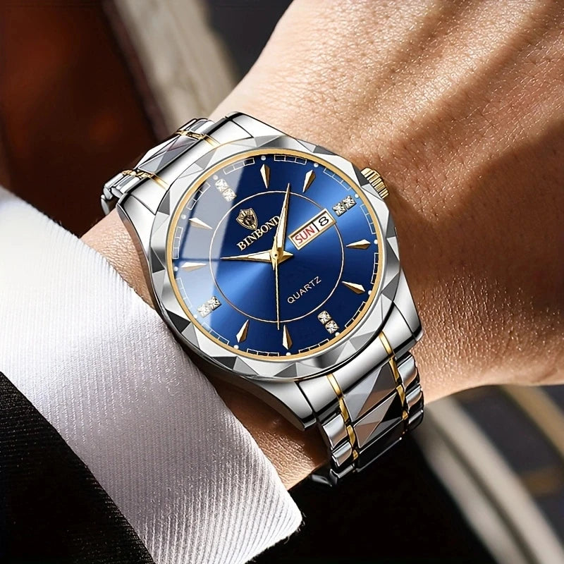BINBOND Top Brand Luxury Fashion Watch Men Waterproof Week Date Clock Sport Watch Men Quartz Wristwatch