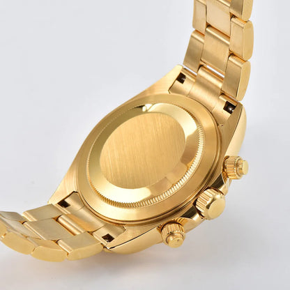 Luxury 39.3mm quartz Chronograph Business Watch Men's VK63 Sport watches Sapphire Glass green gold dial Ceramic bezel vk63 watch