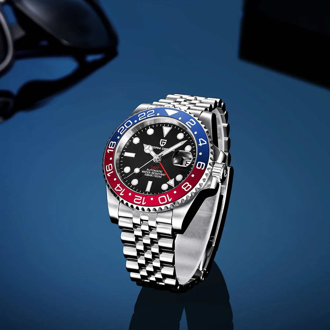 PAGANI DESIGN V3 Version GMT Watches Men's Luxury Sapphire Automatic Mechanical Watch 40MM Stainless Steel Waterproof Watch
