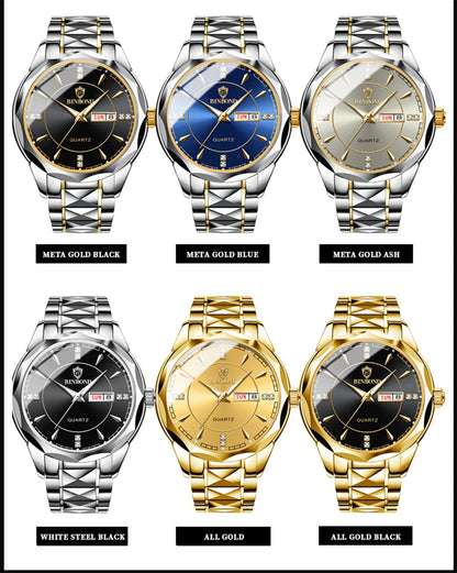 BINBOND Top Brand Luxury Fashion Watch Men Waterproof Week Date Clock Sport Watch Men Quartz Wristwatch