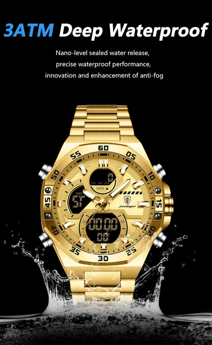 POEDAGAR LED Military-Style Men’s Watch – Tough Look. Smart Function.