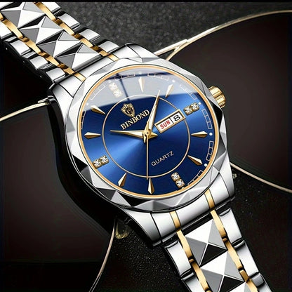 BINBOND Top Brand Luxury Fashion Watch Men Waterproof Week Date Clock Sport Watch Men Quartz Wristwatch