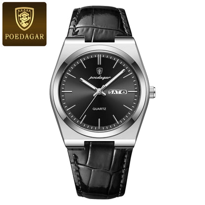 POEDAGAR Men’s Luxury Quartz Watch – Classic Elegance for Everyday Confidence