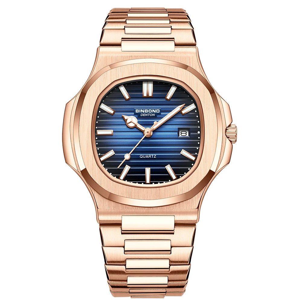 Men’s Rose Gold Quartz Watch – Effortless Style, Everyday Luxury