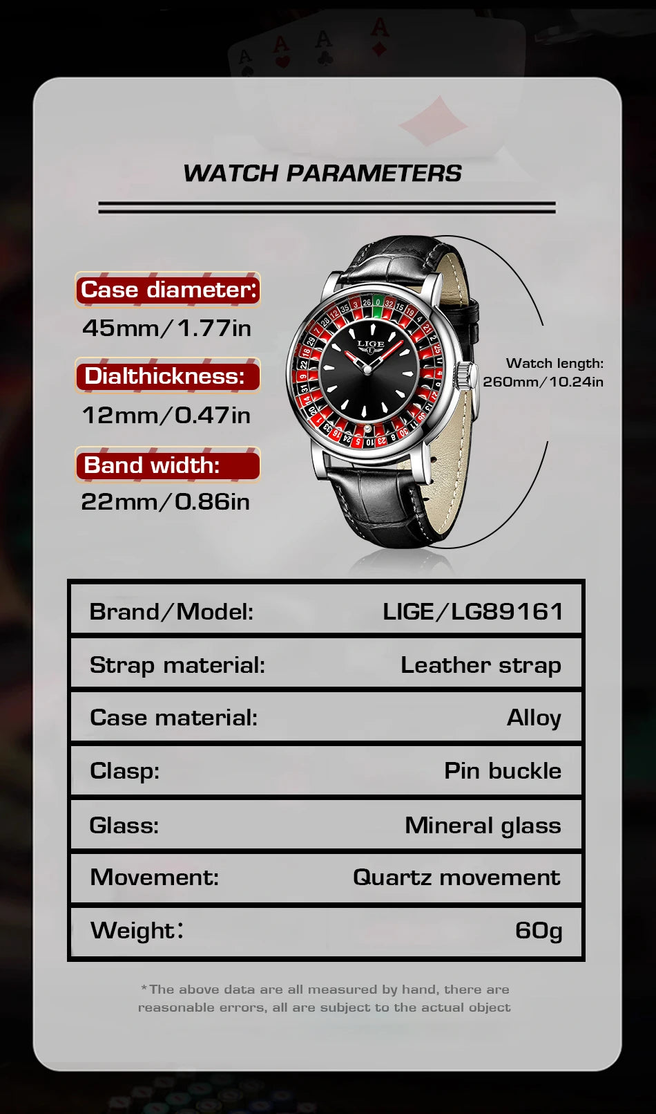 LIGE Roulette Dial Men’s Watch – A Bold Spin on Everyday Style