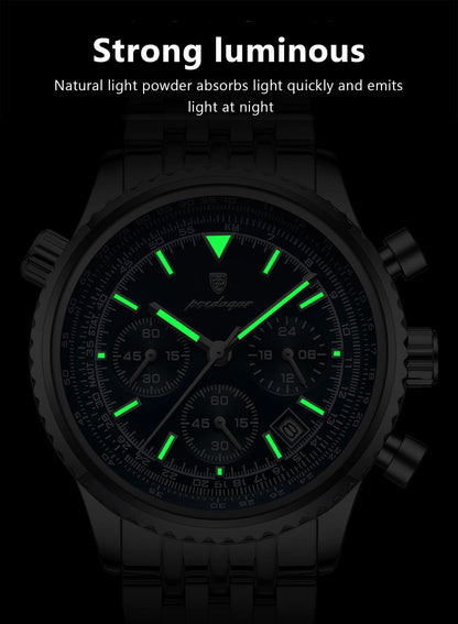 POEDAGAR Military-Style Men’s Chronograph – Tough Design, Timeless Class