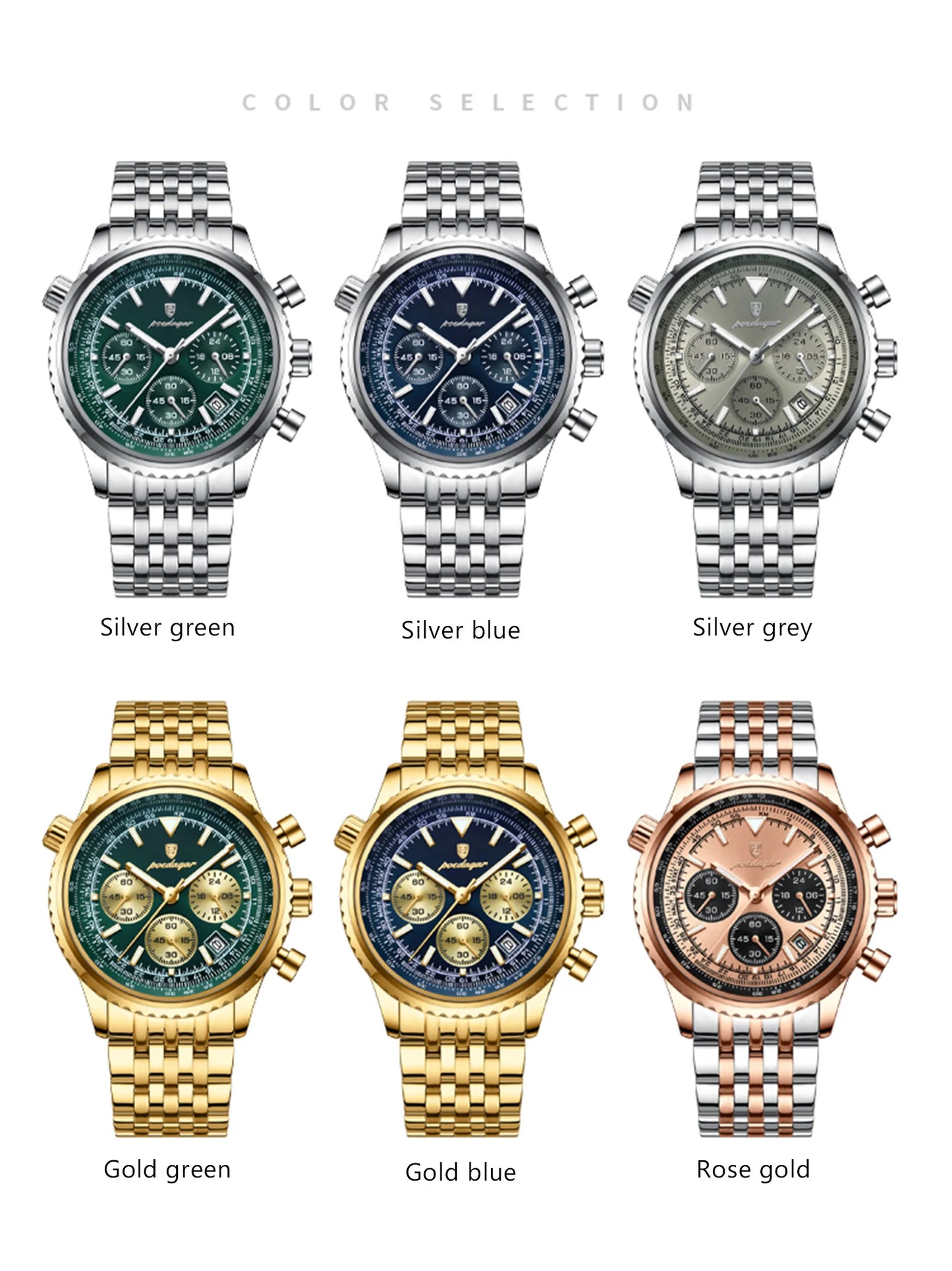 POEDAGAR Men’s Luxury Chronograph Watch – Bold. Precise. Ready for Anything.