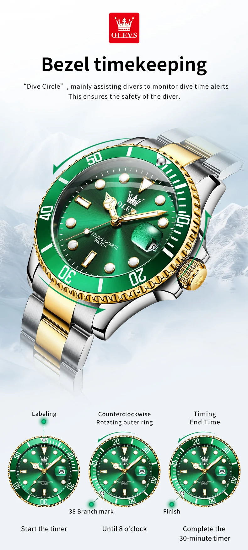 OLEVS 5885 Diving Series Men’s Watch – Luxury Meets Performance