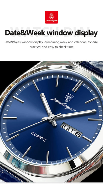 POEDAGAR Men’s Luxury Quartz Watch – Classic Elegance for Everyday Confidence