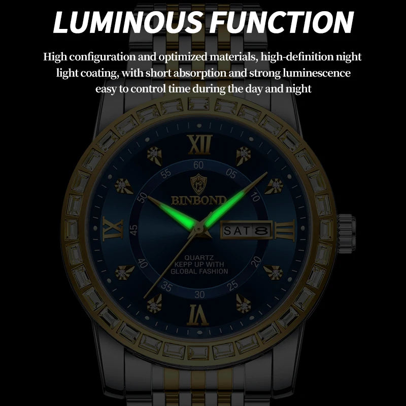 BINBOND Men’s Quartz Watch – Style Meets Everyday Performance