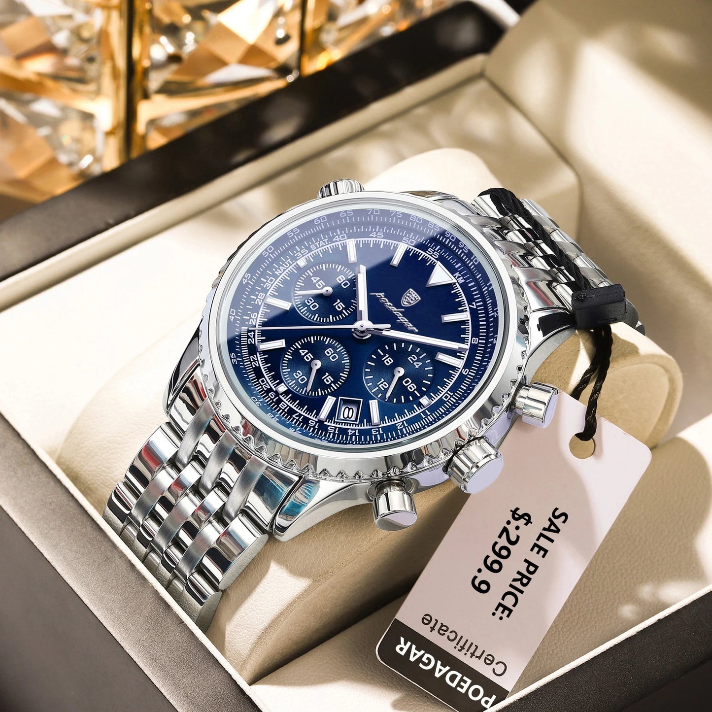 POEDAGAR Men’s Luxury Chronograph Watch – Bold. Precise. Ready for Anything.