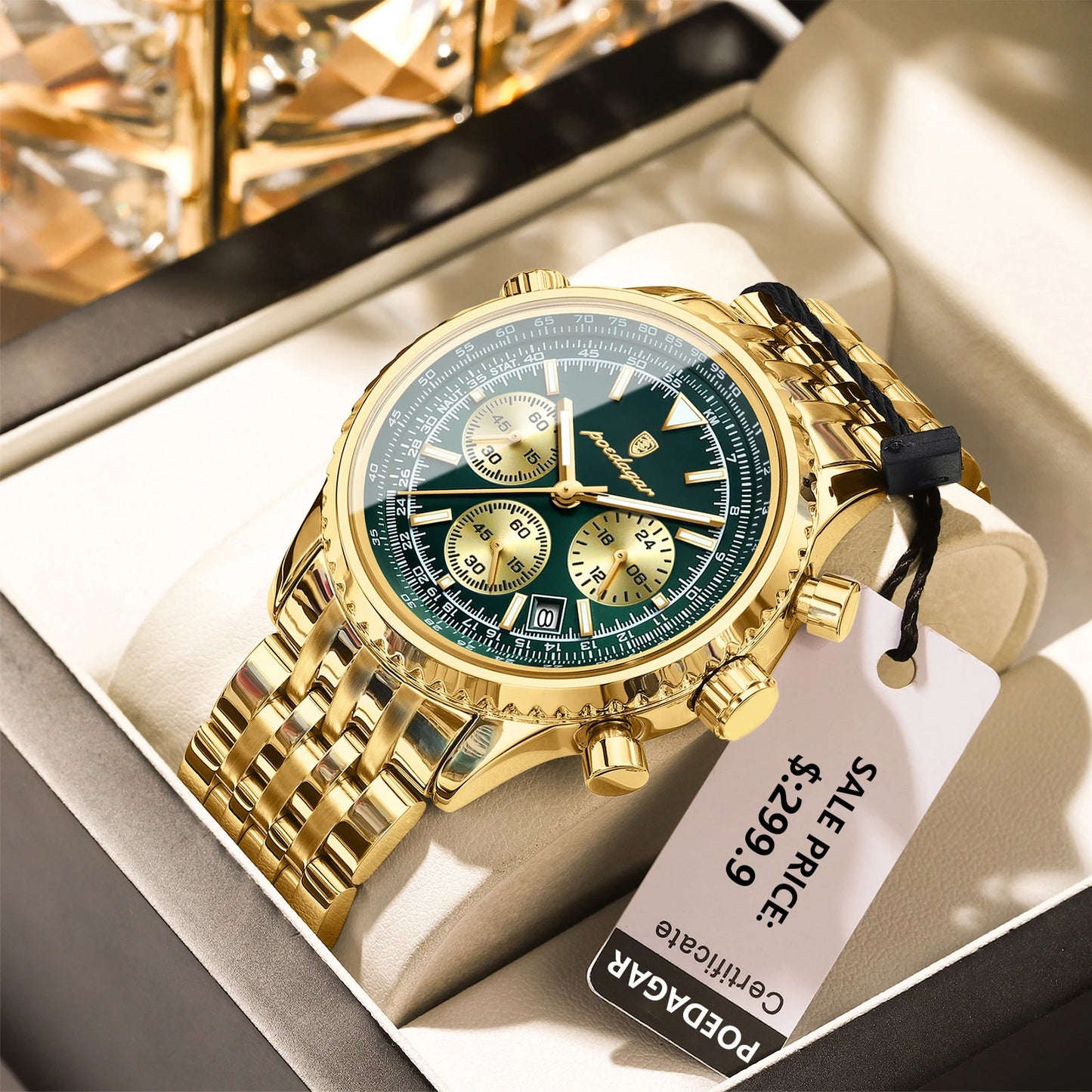 POEDAGAR Men’s Luxury Chronograph Watch – Bold. Precise. Ready for Anything.