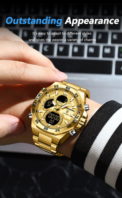 POEDAGAR LED Military-Style Men’s Watch – Tough Look. Smart Function.