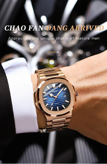 Men’s Rose Gold Quartz Watch – Effortless Style, Everyday Luxury