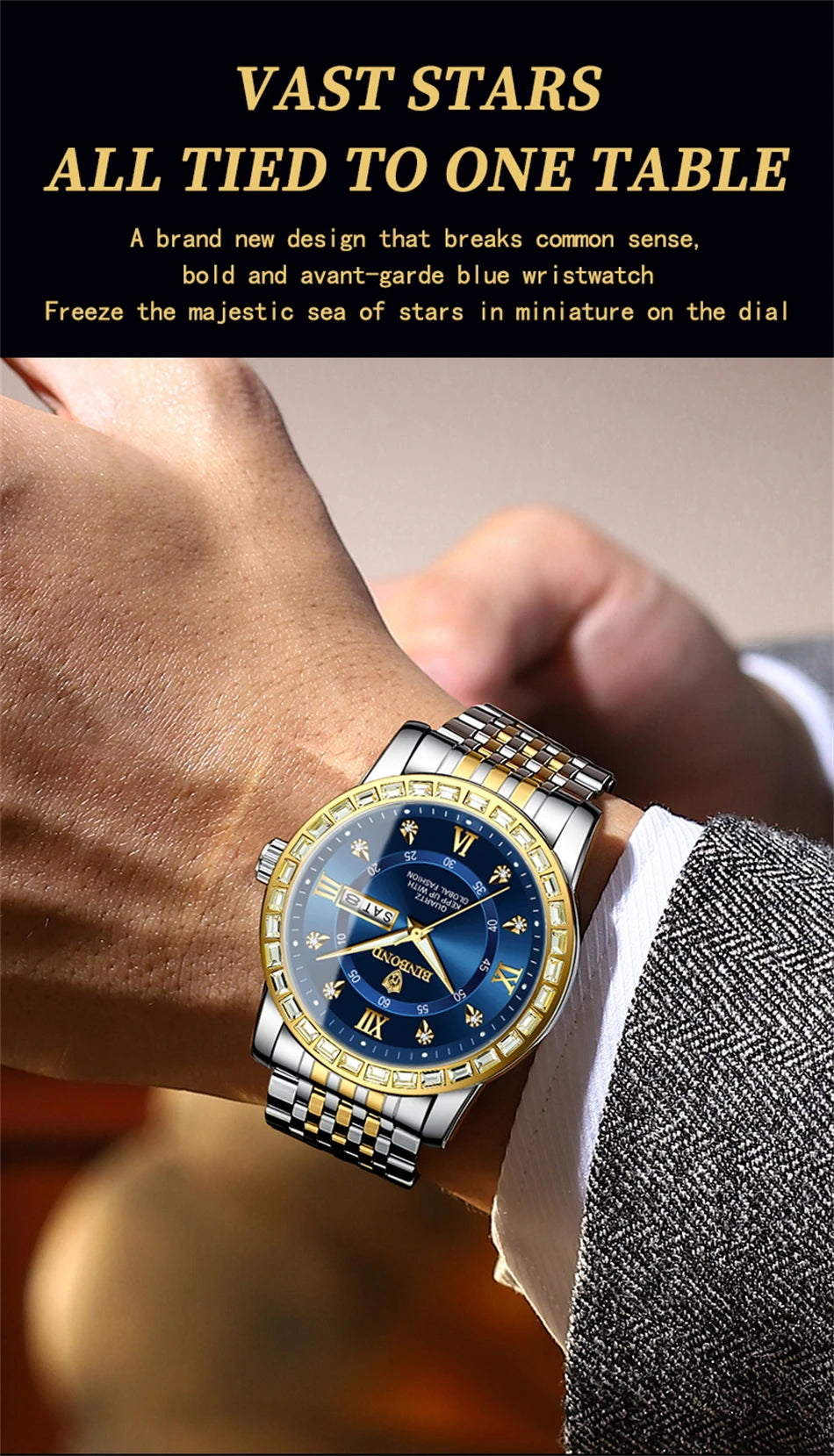 BINBOND Men’s Quartz Watch – Style Meets Everyday Performance
