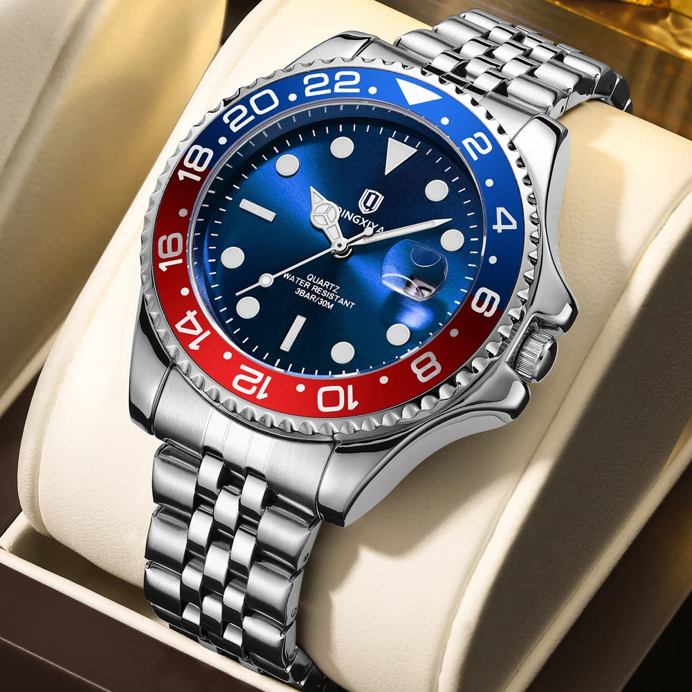 QINGXIYA Men's Luxury Quartz Watch – Stylish, Durable & Functional