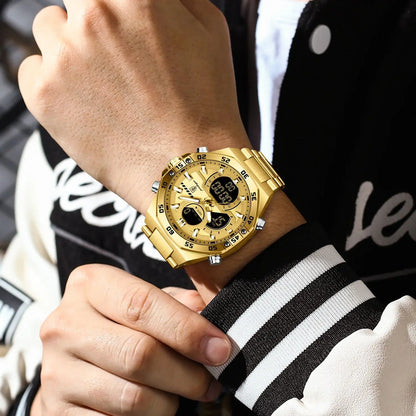 POEDAGAR LED Military-Style Men’s Watch – Tough Look. Smart Function.