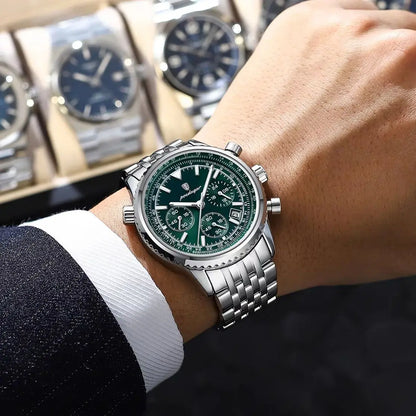 POEDAGAR Men’s Luxury Chronograph Watch – Bold. Precise. Ready for Anything.