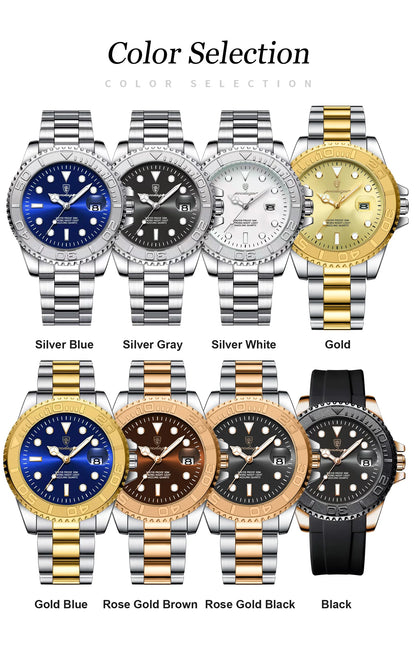 POEDAGAR Men’s Luxury Quartz Watch – Strength in Every Second