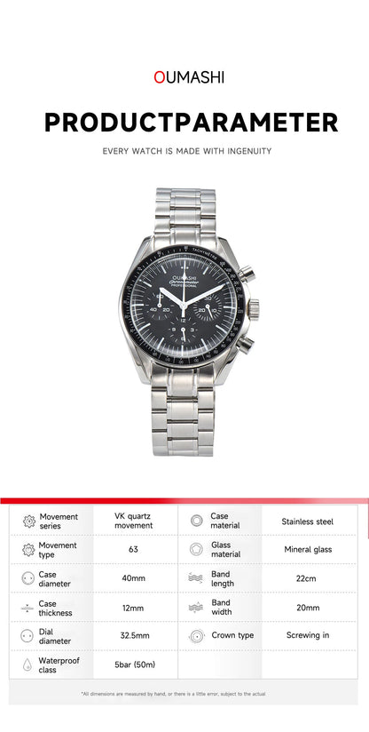 40mm VK63 Chronograph Watch – Precision Engineering Meets Iconic Style