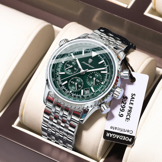 POEDAGAR Men’s Luxury Chronograph Watch – Bold. Precise. Ready for Anything.