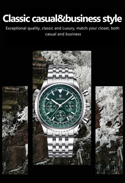 POEDAGAR Men’s Luxury Chronograph Watch – Bold. Precise. Ready for Anything.