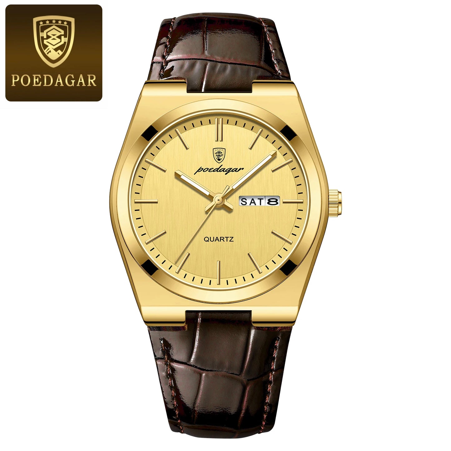 POEDAGAR Men’s Luxury Quartz Watch – Classic Elegance for Everyday Confidence