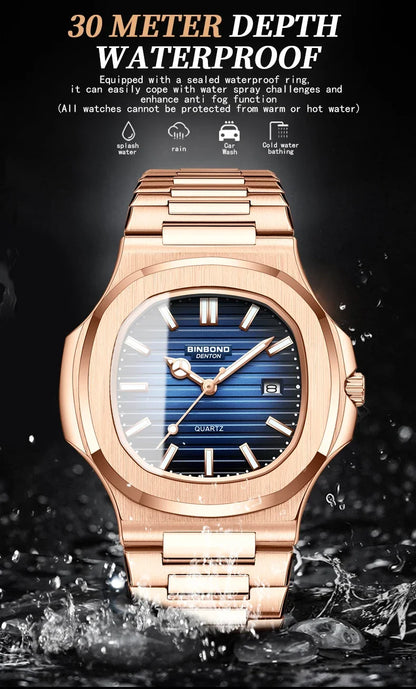 Men’s Rose Gold Quartz Watch – Effortless Style, Everyday Luxury