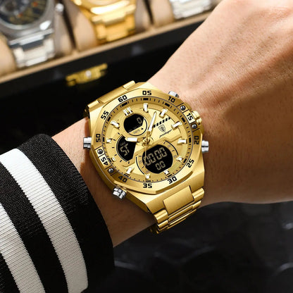 POEDAGAR LED Military-Style Men’s Watch – Tough Look. Smart Function.
