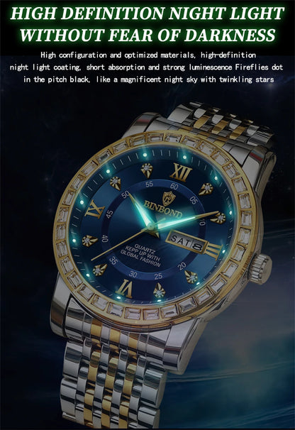 BINBOND Men’s Quartz Watch – Style Meets Everyday Performance