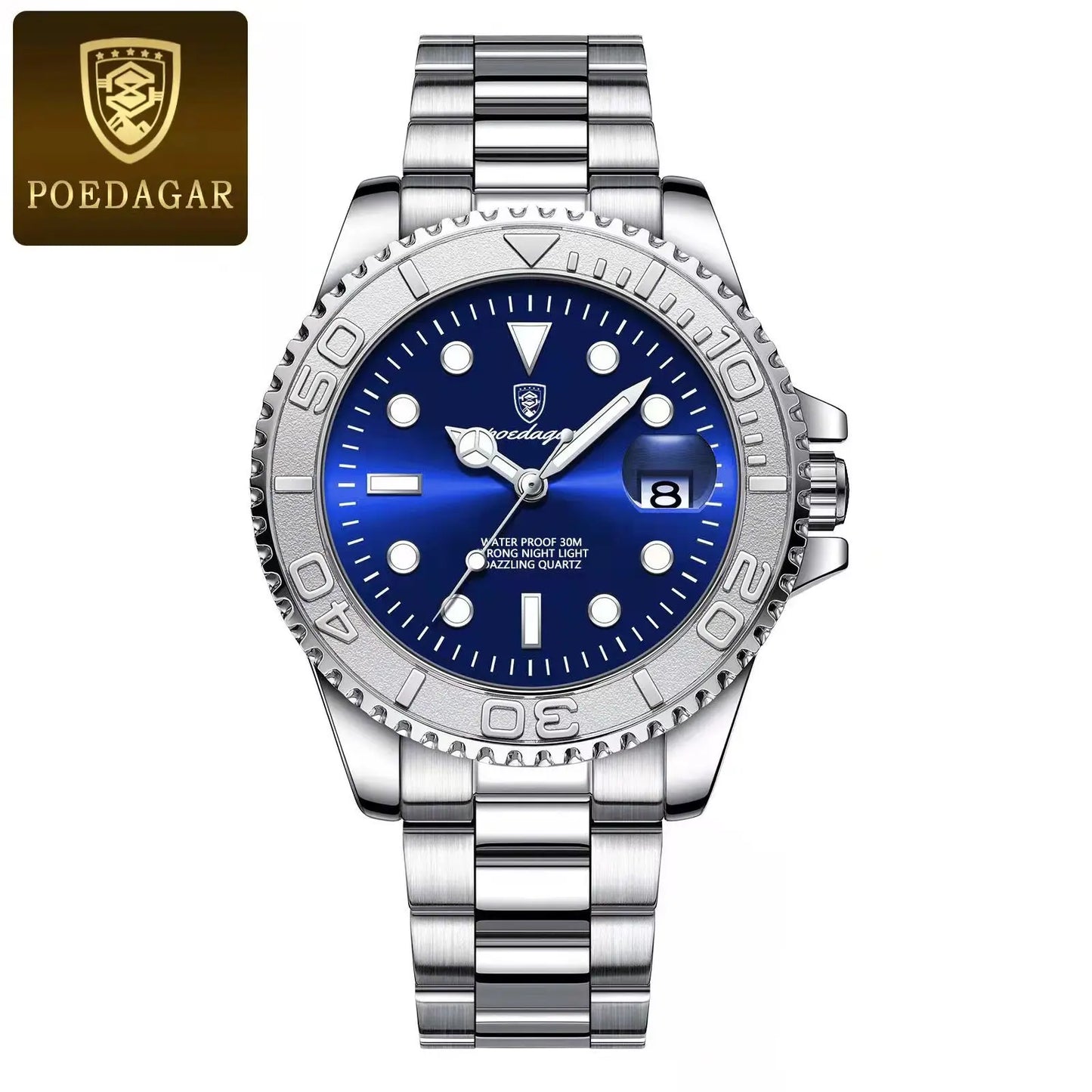 POEDAGAR Men’s Luxury Quartz Watch – Strength in Every Second