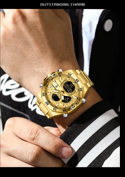 POEDAGAR LED Military-Style Men’s Watch – Tough Look. Smart Function.