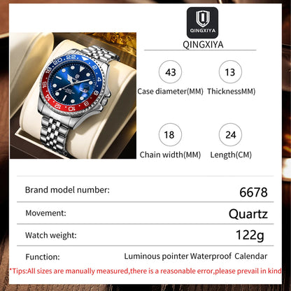 QINGXIYA Men's Luxury Quartz Watch – Stylish, Durable & Functional